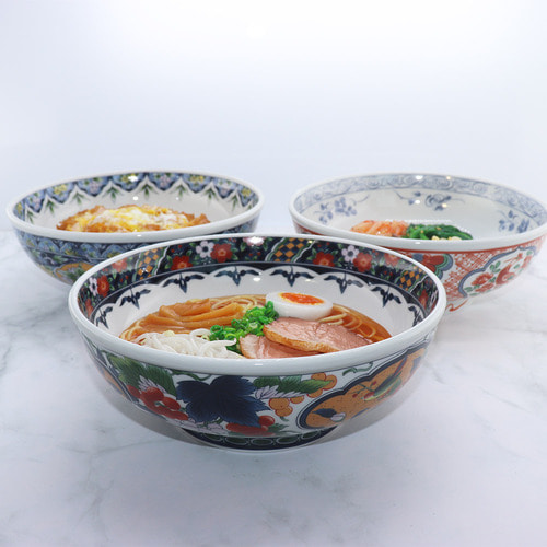 빨자 우동 면기/ 21cm ,우동, 라멘접시, 일본그릇