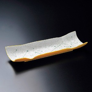 황녹래스터볼 /ø28.2×9×3.6㎝, 회접시, 스시,단품접시, 일본그릇, 요리접시포인터요리,일본접시