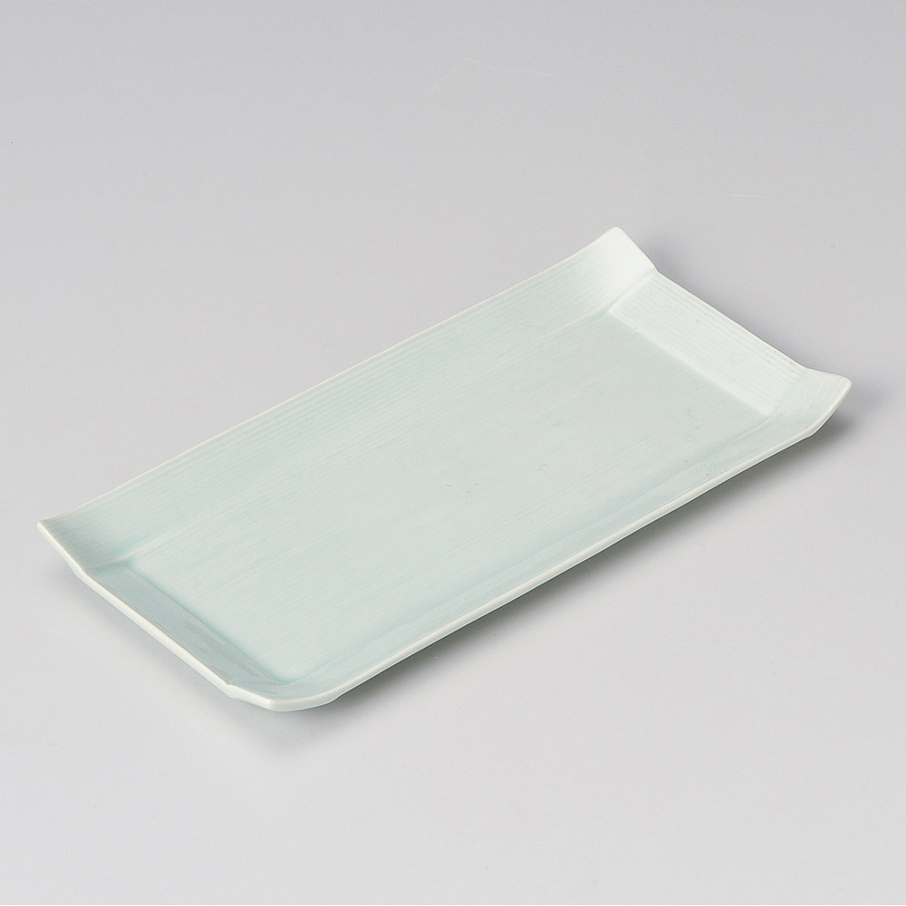 팔레트 24㎝ 장각 접시 블루 화이트