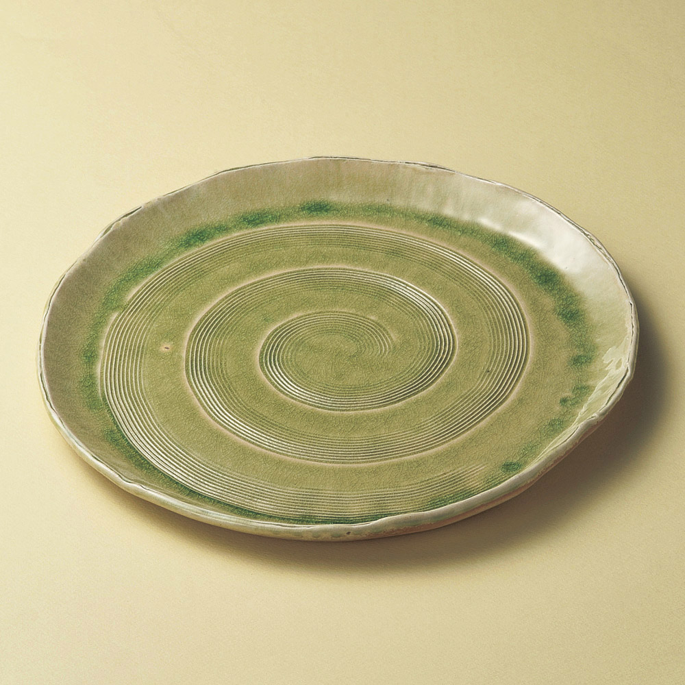 18912-668/붕황 12.0 둥근 접시(시라쿠야키)