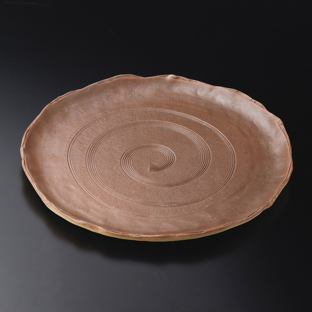 18915-668/불색 10.0 둥근 접시(시나라쿠야키)