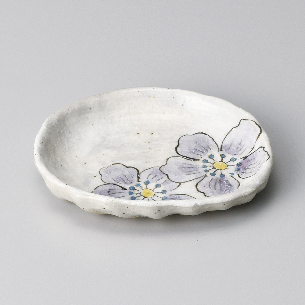 유메유메 꽃 변형 작은 접시(보라색)